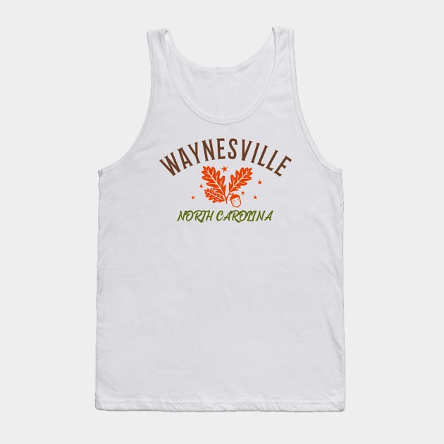 Waynesville, North Carolina Fall Tank Top by Mountain Morning Graphics